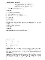 Đề cương ôn tập giữa HK1 môn Toán 7 năm 2020-2021 - Trường THCS Long Toàn