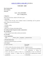 Tải Giáo án tiếng Anh lớp 11 Tuần 4 sách mới - Giáo án điện tử môn tiếng Anh 11 theo tuần