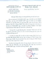 Hướng dẫn công tác tuyển sinh lớp 6 năm học 2020- 2021