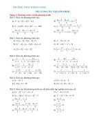 Đề cương ôn tập HK2 môn Toán 8 năm 2019-2020 - Trường THCS Thăng Long