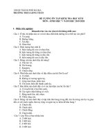 Đề cương ôn tập HK2 môn Sinh học 7 năm 2019-2020 - Trường THCS Long Toàn