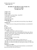 Đề cương ôn tập giữa HK1 môn Ngữ văn 9 năm 2020-2021 - Trường THCS Long Toàn