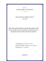 Thực trạng sử dụng dịch vụ khám chữa bệnh và một số yếu tố liên quan của người cao tuổi dân tộc tày tại huyện na hang tỉnh tuyên quang năm 2017 