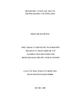 Thực trạng và một số yếu tố ảnh hưởng đến quản lý trang thiết bị y tế tại khoa chẩn đoán hình ảnh bệnh viện quận thủ đức thành phố hồ chí minh năm 2020 