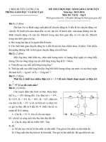 Đề thi HSG cấp huyện đợt 1 môn Vật lý lớp 9 năm 2015-2016 - Phòng GD&ĐT Lương Tài - Đề số 7