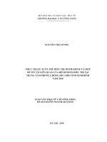 Thực trạng tuân thủ điều trị methadone và một số yếu tố liên quan của bệnh nhân điều trị tại trung tâm phòng, chống HIVAIDS tỉnh ninh bình năm 2018 
