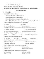 Đề cương ôn tập HK1 môn Sinh học 6 năm 2020-2021 - Trường THCS Phước Nguyên