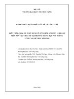 Kiến thức, thái độ thực hành về sức khỏe sinh sản vị thành niên dân tộc thiểu số tại trường trung học phổ thông vùng cao việc bắc năm 2020 