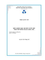 Điều khiển học hệ bồn nước đôi theo mô hình tham chiếu mờ  