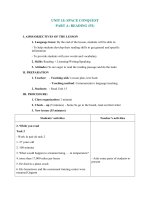 Tải Giáo án Tiếng Anh lớp 11 Unit 15: Space conquest - Lesson 2 - Giáo án điện tử môn Tiếng Anh lớp 11