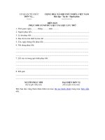 Mẫu biên bản phục hồi cơ sở dữ liệu tài liệu lưu trữ