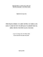 Tình trạng stress của điều dưỡng các khoa lâm sàng và một số yếu tố liên quan tại bệnh viện đa khoa trung tâm TIền giang năm 2018 