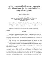 Nghiên cứu, thiết kế chế tạo máy phát radar tầm thấp dải sóng dm theo nguyên lý cộng công suất trong máy