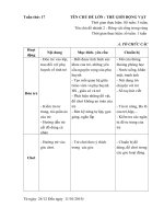 Giáo án tuần 17 ( năm học 2018-2019) Động vật sông trong rừng