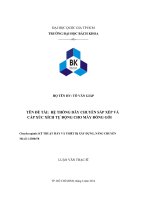 Hệ thống dây chuyền sắp xếp và cấp xúc xích tự động cho máy đóng gói  