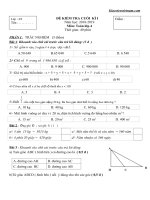 De thi Toan lop 4 hoc ky 1 nam 2017
