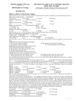 ĐỀ KHẢO SÁT LỚP 9 LẦN 3 NĂM HỌC 2018-2019MÔN THI: TỔ HỢP  (Thời gian: 60 phút, không kể thời gian giao đề)