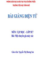 Bài giảng điện tử Tập đọc lớp 5 - Tuần 5