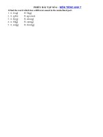 Tải Phiếu bài tập ôn ở nhà môn Tiếng Anh lớp 7 - số 6 - Bài tập nghỉ ở nhà môn Tiếng Anh 7