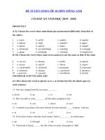 Tải Đề ôn thi vào lớp 10 môn Tiếng Anh năm học 2019 - 2020 số 34 - Đề tuyển sinh lớp 10 năm 2019 môn Anh có đáp án