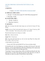 CHƯƠNG TRÌNH PHÁT THANH MĂNG NON THÁNG 10 