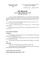 Kế hoạch chuyên môn nhóm CN năm học 2017-2018 trường THPT lê Xoay