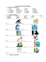 T3 – Bài tập ôn tập môn Anh Văn Lớp 5 Unit 8 + 9 + 10.