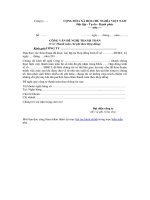 Mẫu công văn đề nghị thanh toán tiền theo hợp đồng