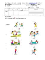 Tải Đề thi học kì 2 lớp 3 môn tiếng Anh năm học 2017 - 2018 - Ôn thi học kì 2 môn tiếng Anh lớp 3