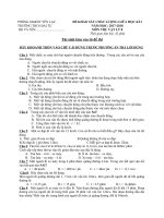 ĐỀ KHẢO SÁT CHẤT LƯỢNG GIỮA HỌC KÌ I MÔN THI: VẬT LÝ 8