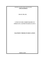 A study on using narrow reading to improve efl learners reading fluency  