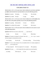 Tải Đề ôn thi THPT Quốc Gia môn tiếng Anh năm 2020 số 15 - Đề tiếng Anh thpt quốc gia 2020 có đáp án