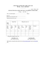 Mẫu bảng kê thu mua hàng hóa mua vào không có hóa đơn