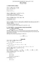 ĐỀ THAM KHẢO THI HỌC KÌ I. Năm học 2011 -2012 Môn: Toán lớp 6