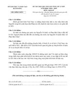 Tải Đề thi chọn học sinh giỏi tỉnh lớp 12 môn Lịch sử năm 2018 - 2019 Sở GD&ĐT Hải Dương - Đề thi HSG môn Lịch sử 12 có đáp án