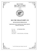Bài thu hoạch diễn án hành chính hồ sơ số 105
