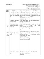 Kế hoạch giáo dục tuần 25- Năm học 2018- 2019