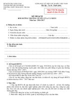 Kế hoạch Bồi dưỡng thường xuyên cá nhân năm học 2016-2017_mẫu