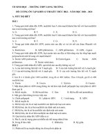 Đề cương ôn tập thi đánh giá cuối học kỳ I môn Sinh khối 12