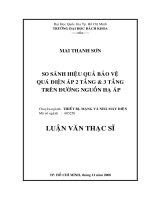 So sánh hiệu quả bảo vệ quá điện áp 2 tầng  3 tầng trên đường nguồn  hạ áp  
