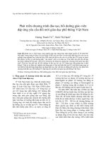 Phát triển chương trình đào tạo, bồi dưỡng giáo viên  đáp ứng yêu cầu đổi mới giáo dục phổ thông Việt Nam