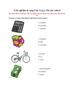 Tải Trắc nghiệm từ vựng Unit 1 lớp 6: My new school - Từ vựng Unit 1 lớp 6 My New School