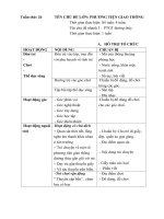 Kế hoạch phối hợp tuần 26 ( Năm học 2017-2018) PTGT Đường Thủy