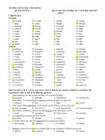 Tải Đề cương ôn tập học kì 1 môn Tiếng anh lớp 12 trường THPT Quảng Xương 1, Thanh Hóa năm học 2016 - 2017 - Đề ôn tập học kỳ 1 Tiếng Anh 12 có đáp án