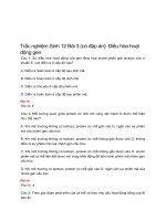 Trắc nghiệm Sinh 12 Bài 3 (có đáp án): Điều hòa hoạt động gen