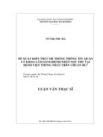 Đề xuất kiến trúc hệ thống thông tin quản lý khoa lâm sàng 