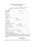 Mẫu đơn xin cấp giấy phép xây dựng tạm