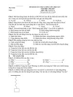 ĐỀ KHẢO SÁT CHẤT LƯỢNG GIỮA HỌC KÌ I MÔN THI: VẬT LÝ 6