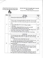 Đề và hướng dẫn chấm - Kỳ thi thử Tốt nghiệp THPT năm 2020