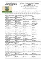 bài tập ôn tập môn hóa học sinh học trong đợt nghỉ của